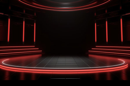 futuristic and clean stage blank center backgroundの素材