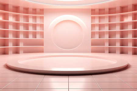 futuristic and clean stage blank center backgroundの素材