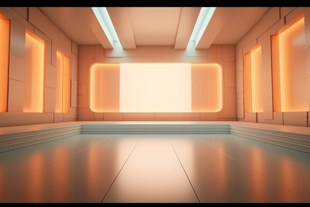 futuristic and clean stage blank center backgroundの素材