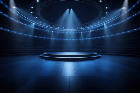 futuristic and clean stage blank center backgroundの素材
