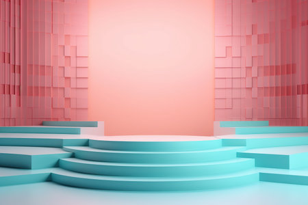 futuristic and clean stage blank center backgroundの素材