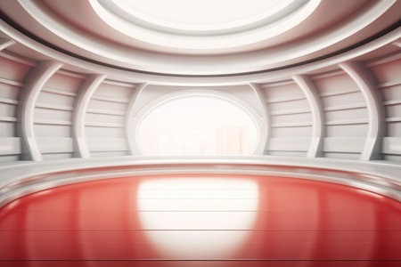 futuristic and clean stage blank center backgroundの素材