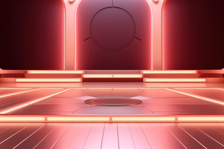 futuristic and clean stage blank center backgroundの素材