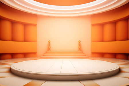 futuristic and clean stage blank center backgroundの素材