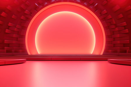 futuristic and clean stage blank center backgroundの素材