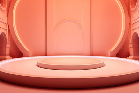 futuristic and clean stage blank center backgroundの素材