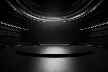 futuristic and clean stage blank center backgroundの素材