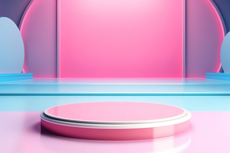 futuristic and clean stage blank center backgroundの素材