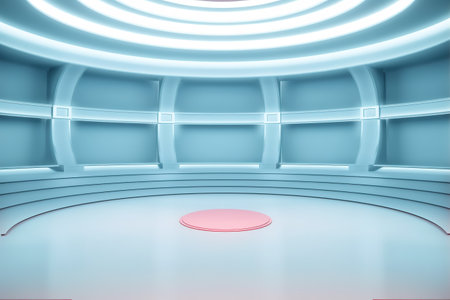 futuristic and clean stage blank center backgroundの素材