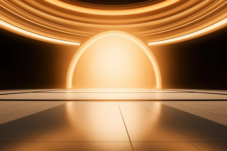 futuristic and clean stage blank center backgroundの素材