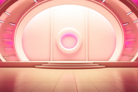 futuristic and clean stage blank center backgroundの素材