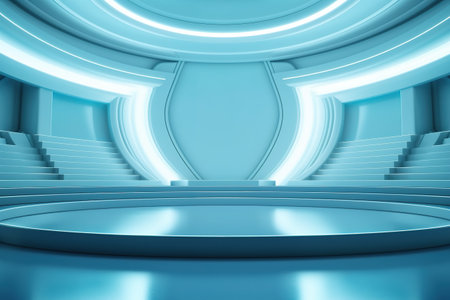 futuristic and clean stage blank center backgroundの素材