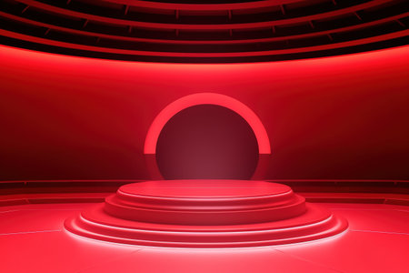 futuristic and clean stage blank center backgroundの素材