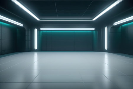 futuristic and clean stage blank center backgroundの素材