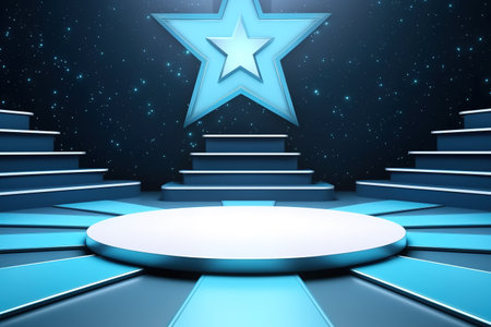 futuristic and clean stage blank center backgroundの素材