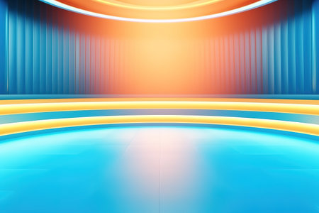 futuristic and clean stage blank center backgroundの素材