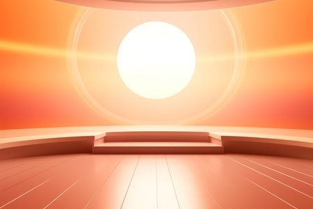 futuristic and clean stage blank center backgroundの素材