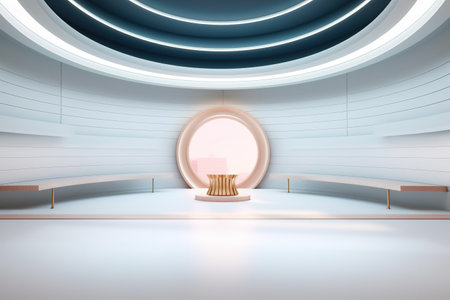 futuristic and clean stage blank center backgroundの素材