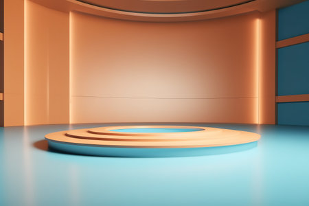 futuristic and clean stage blank center backgroundの素材