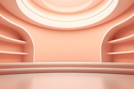 futuristic and clean stage blank center backgroundの素材