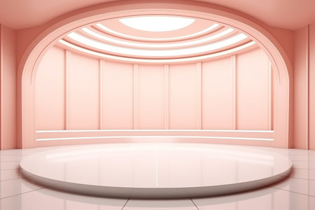 futuristic and clean stage blank center backgroundの素材