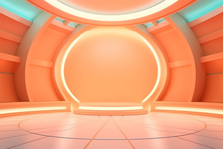 futuristic and clean stage blank center backgroundの素材