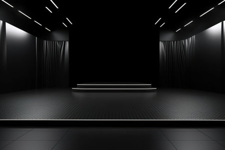 futuristic and clean stage blank center backgroundの素材