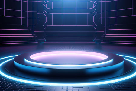 futuristic and clean stage blank center backgroundの素材