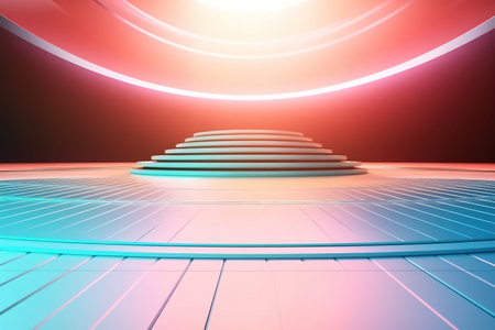 futuristic and clean stage blank center backgroundの素材