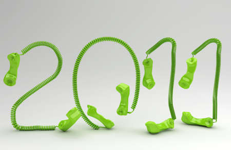 The New Year 2011  in telco businessの写真素材