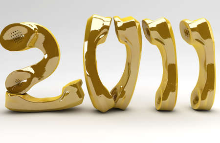 Golden New Year for the telco businessの写真素材