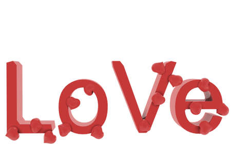 Falling in Love. 3D render celebrations concepts.の写真素材