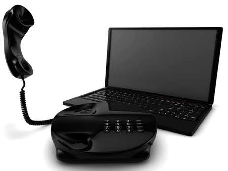 Bundle of two telcos - fix + net 3d renderの写真素材