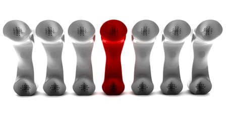 An outstanding telco among the crowd. 3D renderの写真素材