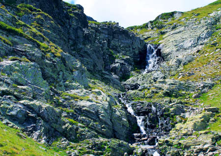 nature seven rila lakes popular high Mountain river running amongst the rocks season spring relax vacation travel conceptの写真素材