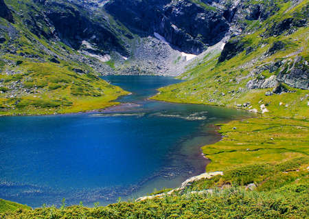 nature seven rila lakes close the twin attraction popular travel destinationの写真素材