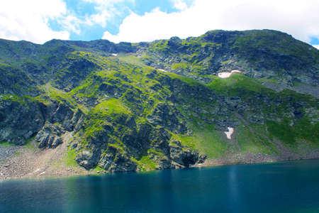 nature seven rila lakes attraction close panoramic view spring season summer backgroundの写真素材