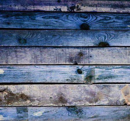 Wooden blue colored wall vintage old texture village industrial style backgroundの写真素材
