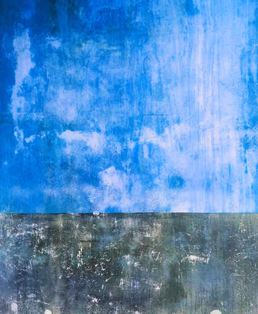 colorfull vibrant outdoor flat blue color perspective vintage wall textureの写真素材