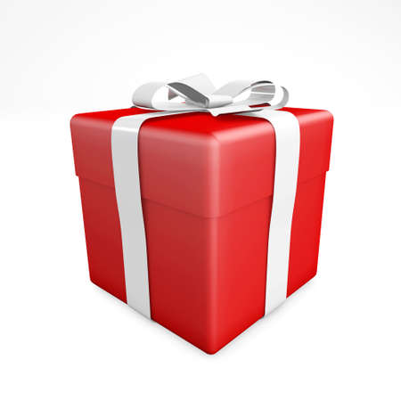 A Gift for celebration or occasion 3d rendering isolated on whiteの写真素材