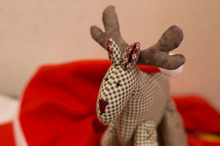 macro a reindeer christmas puppet