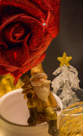 christmas decoration with santa clausの写真素材