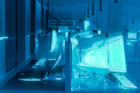 abstract image of a hitec room on computer technology 2の写真素材
