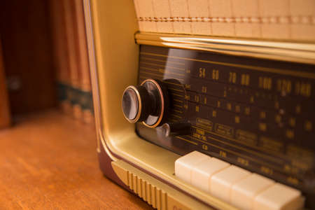 closeup of ancient radio on display 2の写真素材