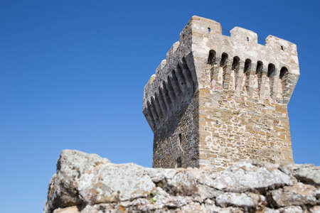 the tower of the castle fortress of Populonia in Tuscanyのeditorial素材
