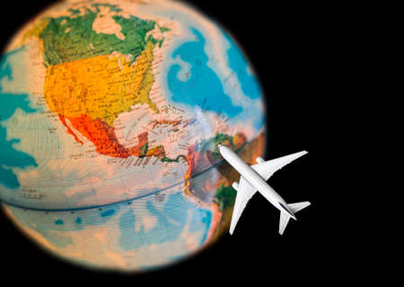 image of the globe on the northern hemisphere with northern and southern americaの写真素材