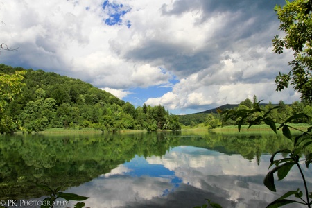 Spring Lakes in Plitvicka Jezera National Park in Croatiaのeditorial素材