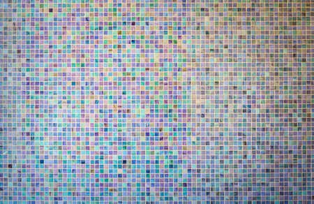 Colorful mosaic glass tile wall