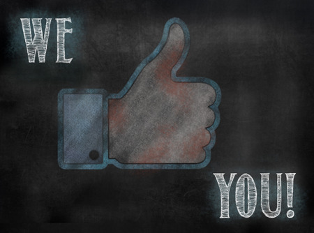 chalkboard sign in illustrative chalkboard style Weの写真素材