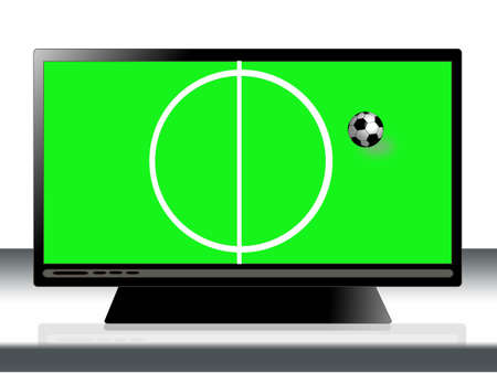 football on the TV.の写真素材